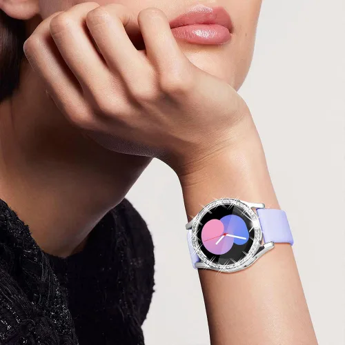 Vista 4 de DEALELE - Funda y protector de pantalla compatible con Samsung Galaxy Watch FE / 5/4 de 1.575 pulgadas, funda protectora de policarbonato