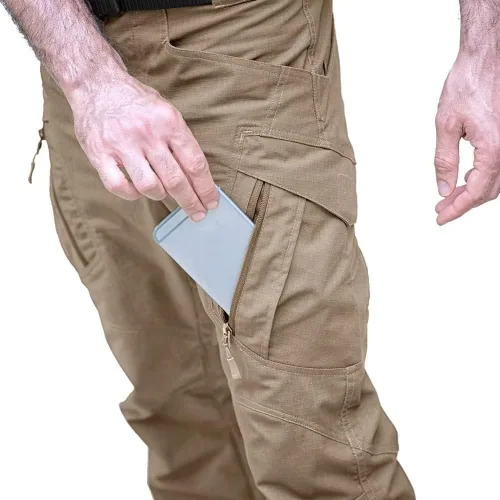 Vista 4 de MAGCOMSEN Pantalones tácticos para hombre con 9 bolsillos Rip-Stop ligeros pantalones de senderismo