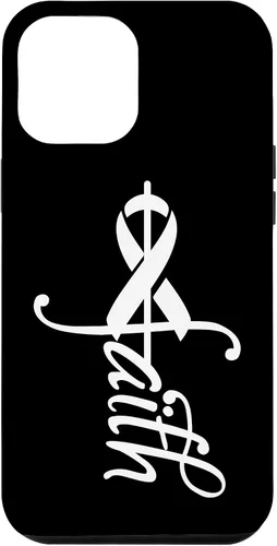 Vista 6 de iPhone 15 Faith Cancer Support - Estuche de concientización sobre el cáncer de pulmón con cinta