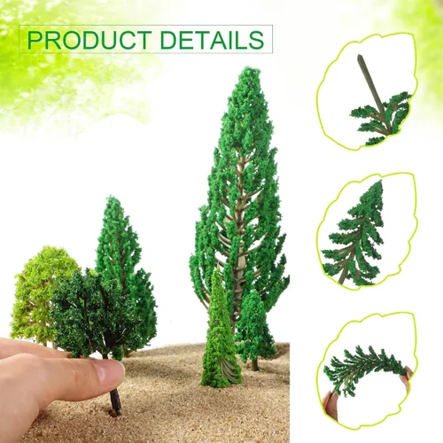 Vista 3 de Skylety 70 Piezas Árboles Modelo de 1.2 a 6.3 Pulgadas Árboles de Juguete en Miniatura Mixtos Suministros de Diorama Plantas Falsas para Paisaje