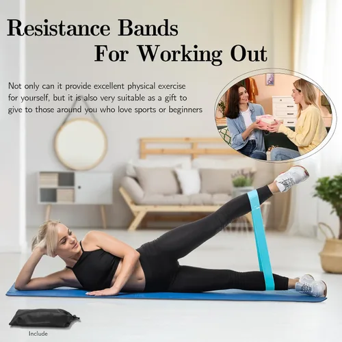 Vista 5 de Resistance Bands for Working Out, 5 Levels Elastic Exercise Bands