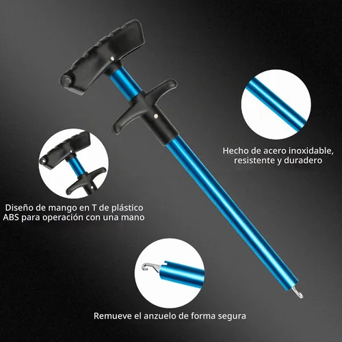 Vista 4 de Foldable Kayak Landing Net Kit, 4PCS Fishing Tool Set Kits de herramientas de pesca azules de 4 piezas