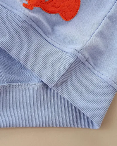 Vista 6 de HILEELANG Sudaderas de algodón para niña, estilo casual, cuello redondo, manga larga, suéter