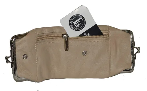 Vista 5 de Funda de cuero genuino para cigarrillos y mechero con cierre de torsión de Leatherboss (Beige)