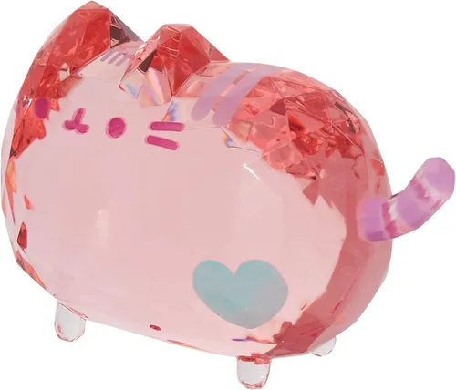 Vista 4 de Enesco Facets Pusheen - Figura de gato con corazón, 1.69 pulgadas, rosa