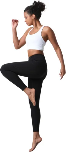 Vista 4 de ImUGA Leggings con forro polar para mujer, con bolsillos, cintura alta, pantalones térmicos de yoga para mujer, leggings de entrenamiento de invierno