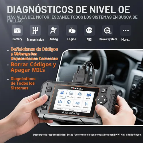 Vista 2 de FOXWELL NT510 Pro apto para BMW, herramienta de escaneo 2 en 1 y probador