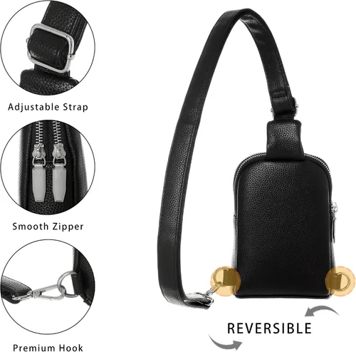 Vista 3 de Haytijoe Small Sling Bag,Fanny Packs Purse Vegan Leather Crossbody Bags for Women,Gifts for Her
