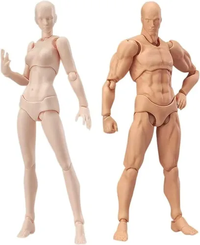 Vista 9 de AXITWXIT Cuerpo Kun Artista Maniquí Figura Suministros de Dibujo Herramientas de Dibujo, Maniquí para Artistas Figuras de Dibujo Modelo para Gris