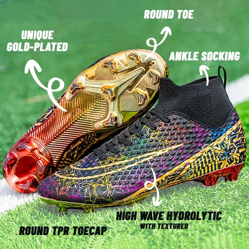 Vista 2 de Zapatos deportivos de fútbol para niños y hombres, tenis de fútbol para equipo de fútbol, ligeros, para correr, al aire libre, cómodos