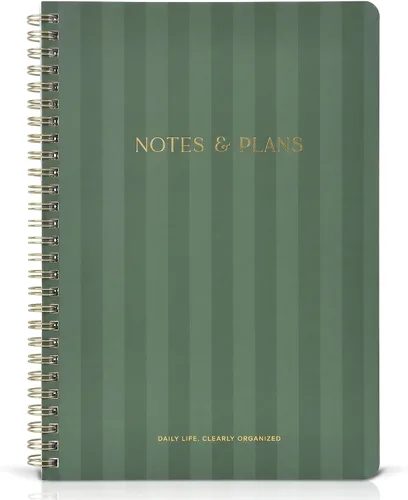 Vista 14 de ZICOTO Hermoso planificador diario y cuaderno con horario por hora, bloc de notas estético en espiral para organizar fácilmente tus tareas y citas