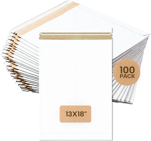 Vista 14 de BOX USA Sobres rígidos de 6 x 8 pulgadas (paquete de 100 unidades), sobres de cartón para fotos, tarjetas de intercambio, impresiones pequeñas, se