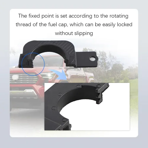 Vista 6 de HAOBO Soporte para tapa de gasolina compatible con Toyota Tacoma 2016-2024 3ª generación, accesorios exteriores automotrices, tapa de depósito
