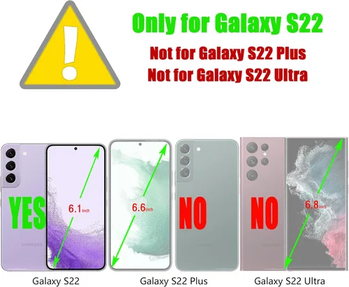 Vista 2 de ZZXX Funda tipo cartera para Samsung Galaxy S22 con bloqueo RFID, ranura para tarjetas, función atril, cierre magnético, funda protectora de cuero