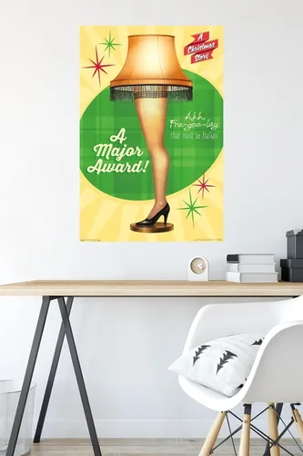 Vista 4 de Trends International A Christmas Story - Póster de pared de lámpara, 34 pulgadas de largo x 22.4 W, versión premium sin marco