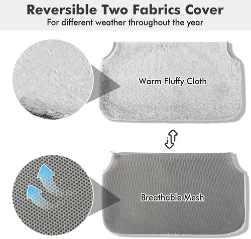 Vista 7 de AMOSIJOY Percha de Ventana Inalámbrica para Gato, Hamaca para Gato para Pared con 4 Ventosas, Ancla y Tornillo para Dos Formas de Instalación