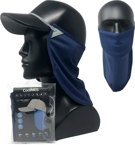 Vista 11 de CoolNES - Protección ajustable para cuello contra rayos ultravioletas, ajustable, multifuncional, 2 en 1, cubrebocas para pesca al aire libre, unisex