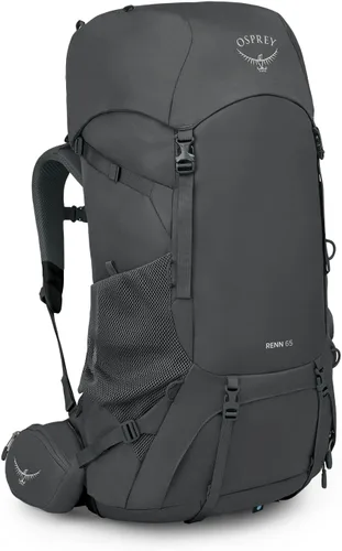 Vista 16 de Osprey Renn 50L - Mochila de senderismo para mujer, Azul Cascada/Naranja Melón