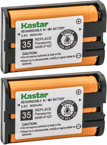 Vista 5 de Kastar Paquete de 1 batería de repuesto de 3.6 V 900 mAh para Panasonic HHR-P107 HHRP107 HHR-P107A HHR-P107A/1B HHR-P107A1B tipo 35 PQSUHGLA1ZA