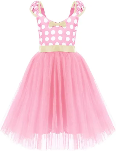 Vista 53 de IWEMEK - Maillot de ballet con diadema para niña con lunares, disfraz con diadema, leotardo