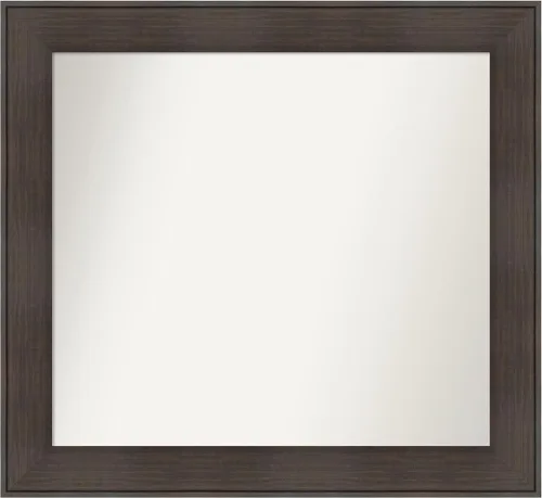 Vista 55 de Amanti Art Espejo personalizado, espejo de baño de veta de madera rústica William, espejo de pared o espejo de tocador de baño sobre el fregadero