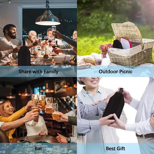 Vista 7 de Funda enfriadora de vino, para botella de vino, de gel, para congelador, larga duración, mantiene el vino fresco y frío, para botellas de vino