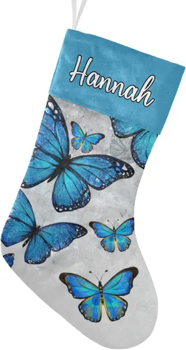Vista 19 de Calcetines de Navidad personalizados con diseño de unicornio y flores con nombre, medias de Navidad personalizadas para decoración de fiestas
