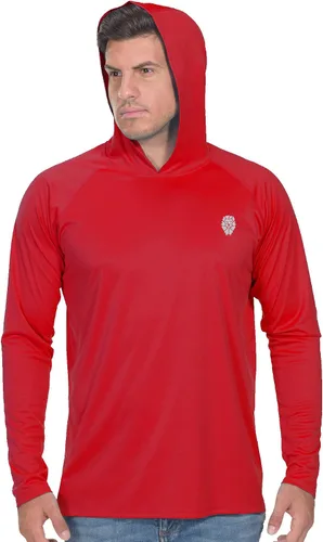 Vista 18 de Camisa de pesca para hombres de manga larga, con protección solar SPF 50+ UV, camiseta tipo sudadera Negro