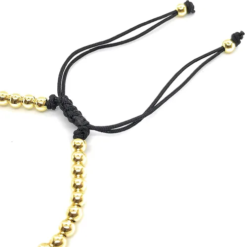 Vista 5 de Pulsera de cadena de oro de San Benito chapado en oro de 18 quilates con cadena ajustable