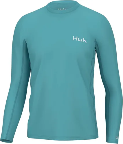 Vista 49 de HUK Camisa de manga larga Icon X para hombre, camisa de pesca de alto rendimiento Azul celeste