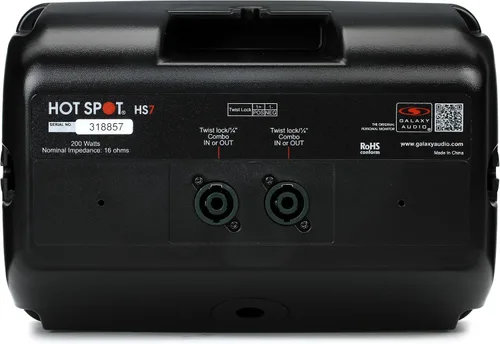 Vista 2 de Galaxy Audio HS7 Hot Spot Monitor Personal con Control de Volumen, Negro