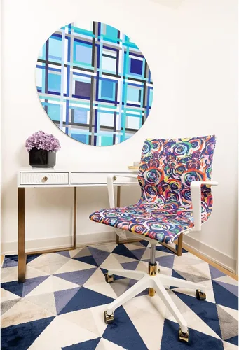 Vista 8 de Eurotech Seating Elizabeth Sutton Collection Wynwood Multi Rose Task - Sillas de nailon para el hogar, oficina, escritorio, marco blanco