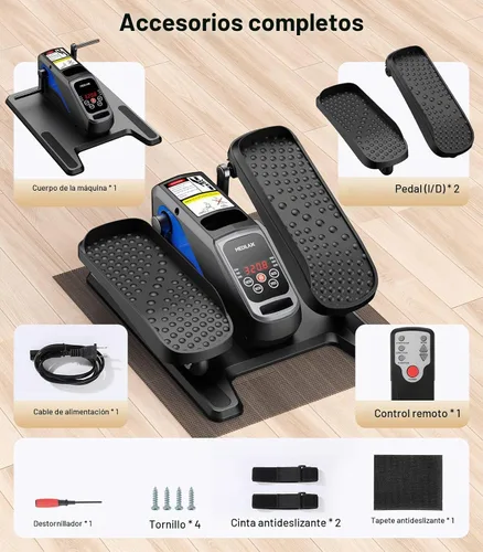 Vista 8 de Under Desk Elliptical Machine,Ellipse Leg Exerciser Electric with Remoter,12 Manual Adjustable Speed and 3 Automatic Speed,Portable Seated Pedal