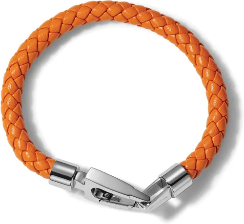 Vista 5 de Men's Marine Star Braided Leather Bracelet with Tuning Fork Clasp