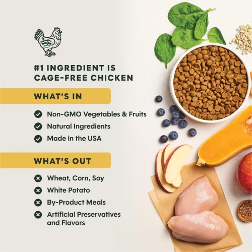 Vista 4 de Instinct Be Alimento seco natural para perros receta natural de Nature's Variety, Chicken Raw-coated kibble with cage-free chicken & hearty whole