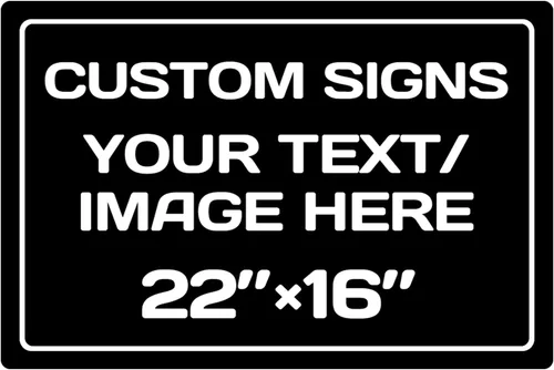 Vista 21 de Letreros metálicos personalizados de aluminio resistentes a la intemperie, texto e imagen personalizados, varios tamaños, peligro, jardín, puerta