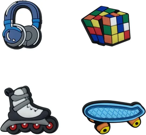 Vista 2 de 50 100Pcs Pack Shoe Decorations Charms for Boys Girls Women Teens Kids Clog Accessories Pins Fit for Garden Sandals Wristband Bracelet