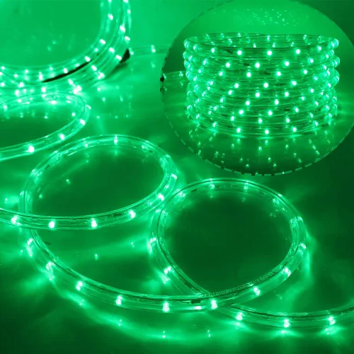 Vista 4 de Cuerda de luces LED, tira de luces LED de 1/2 pulgada, 50 pies/49.2 ft CA 110-130 V resistente al agua con 8 modos de parpadeo/desvanecimiento