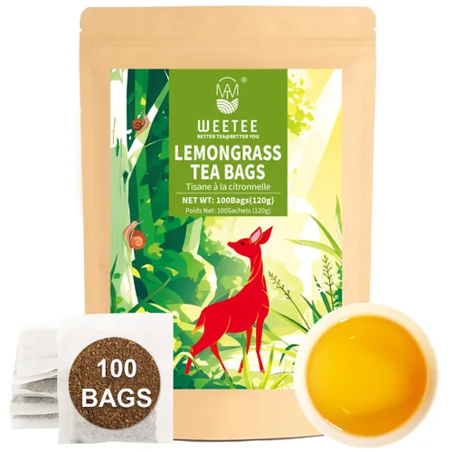 Vista 36 de WT WEETEE Bolsas de té de hierbas de manzana y canela, 60 unidades, mezcla perfecta de canela dulce, hibisco agrio, sabor natural, sin cafeína