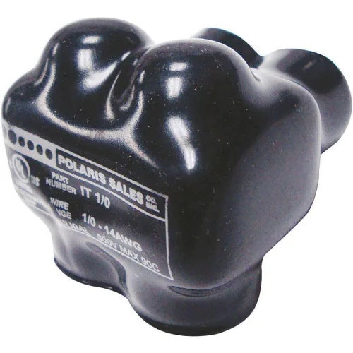 Vista 18 de Polaris - Conector aislado gris para conductor de cobre flexible de filamento fino, rango de cables 1-10 AWG y 2-10 AWG, 2 puertos, hexagonal