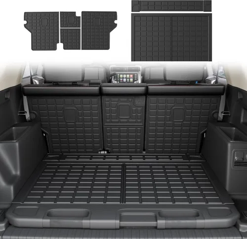 Vista 13 de Rongtaod Alfombrilla para maletero y respaldo para Jeep Grand Cherokee L
