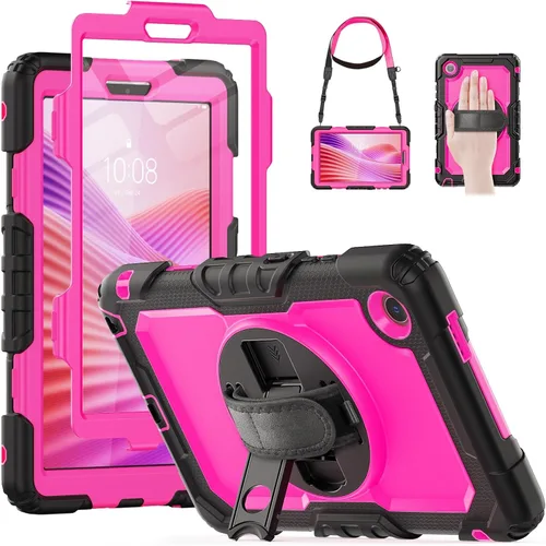 Vista 15 de HXCASEAC Funda para Lenovo Tab One de 8.7 pulgadas (TB-305FU) con protector de pantalla, soporte para bolígrafo, correa de mano, soporte ajustable