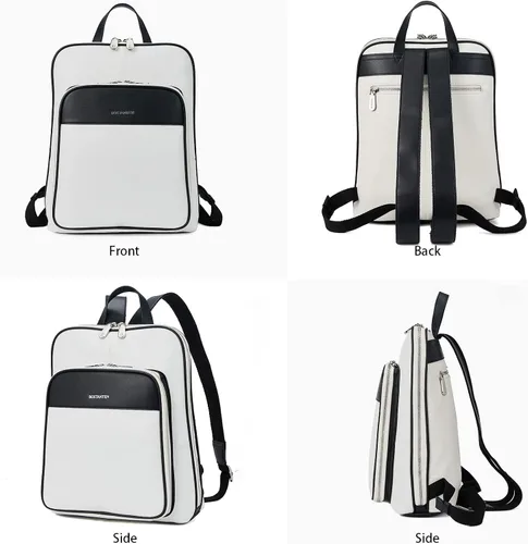 Vista 5 de BOSTANTEN Mochila de piel auténtica, bolsas de viaje casuales para mujer, Viajar