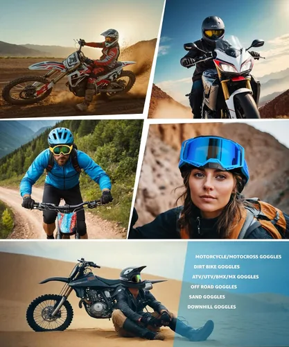 Vista 6 de CRG Sports Gafas de motocicleta ATV Dirt Bike Off Road Racing Motocross gafas para hombres, mujeres y adultos