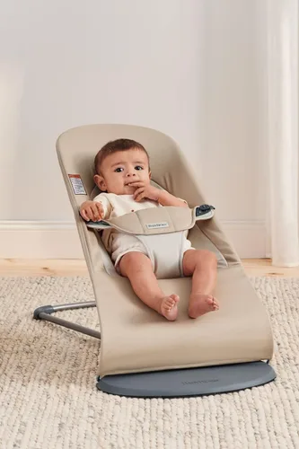 Vista 2 de BabyBjörn Bouncer Balance Soft, caqui/beige, tejido Asiento gorila ajustable 2 en 1 para bebé y silla para niños pequeños, recién nacido a niño