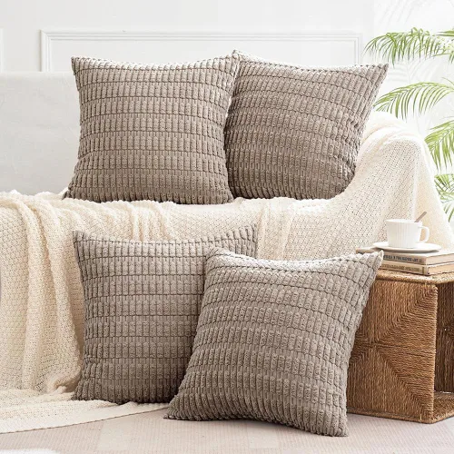 Vista 12 de All Smiles - Juego de 4 fundas de almohada decorativas negras de 16 x 16 pulgadas para decoración rústica de estilo casa de campo, funda de cojín
