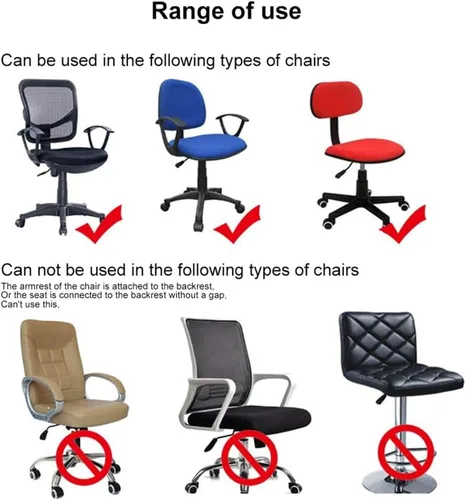 Vista 6 de MIFXIN - Fundas elásticas para silla de oficina de Jacquard, 2 piezas para sillas de escritorio o de la computadora, protector universal