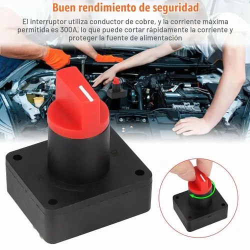 Vista 6 de Interruptor aislante universal de batería de 12 V, 24 V, 48 V, 60 V, desconectar, apagado, interruptor de apagado, coche, barco, camioneta, camión