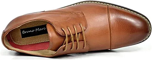 Vista 4 de DREAM PAIRS Prince - Zapatos de vestir clásicos y modernos formales Oxford con cordones, para hombre