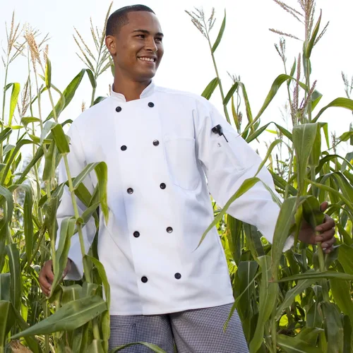 Vista 4 de Uncommon Threads Abrigo de chef marroquí para mujer 10 Btn